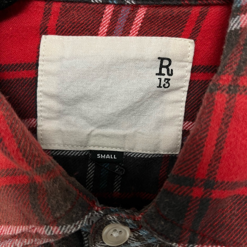 R13 Tattered Hem Shirt. Size small. - Picture 6 of 11